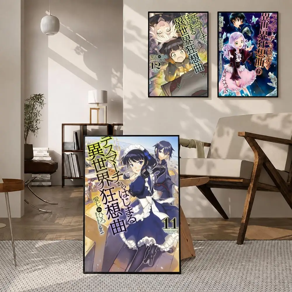Anime Death March Parallel World Poster Poster Room Wall Art Decor Waterproof Stickers For Home Bar Bedroom Decoration