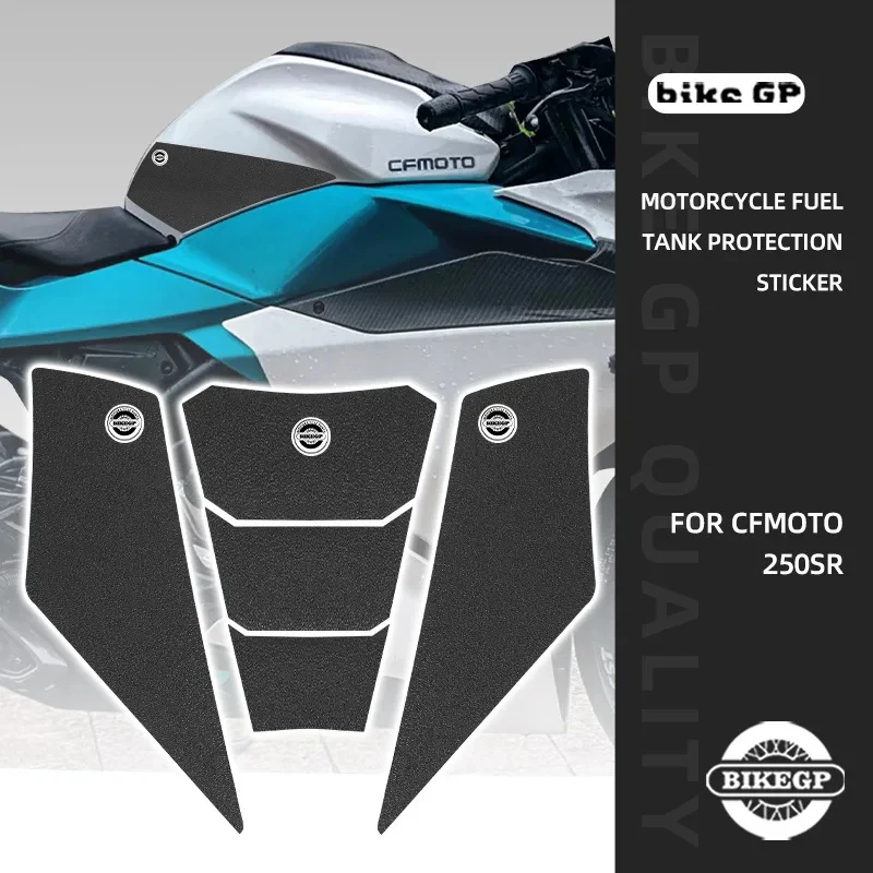 Suitable CFMOTO 250SR 2020-2024 Motorcycle Pad Anti-Slip Fishbone Sticker Side Knee Grip Protector Fuel Decal Acce