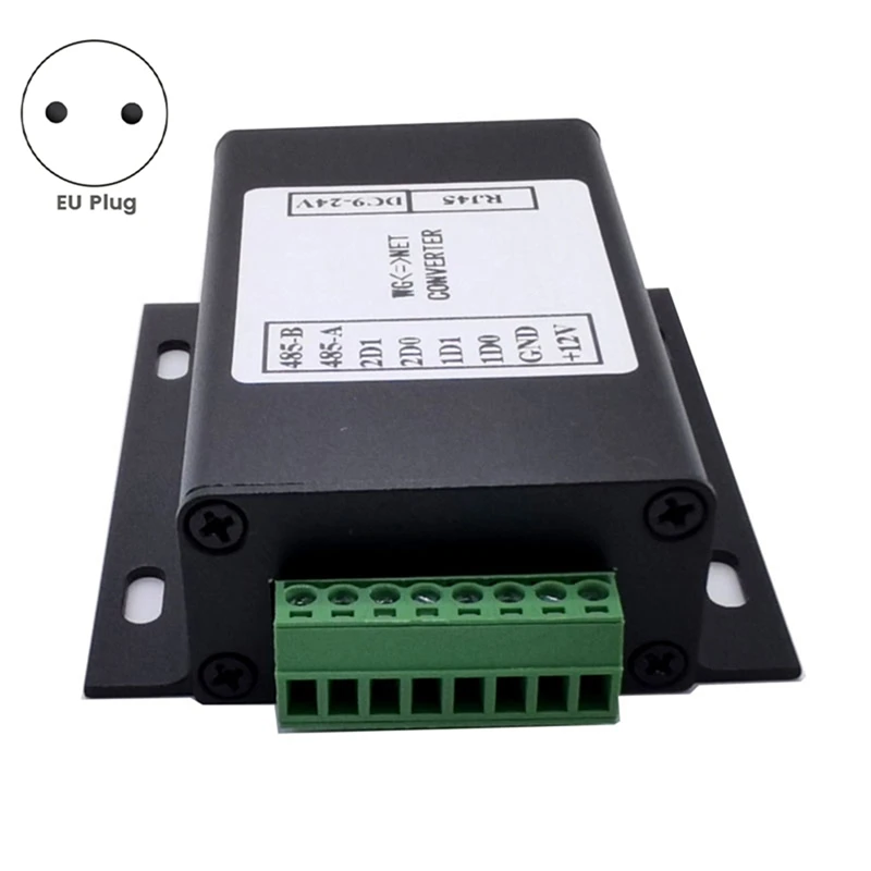 1 par de convertidores Wiegand a TCP/IP/extensor de señal Wiegand/conocidad automática de todos los formatos WG que se utiliza para acceso a larga distancia