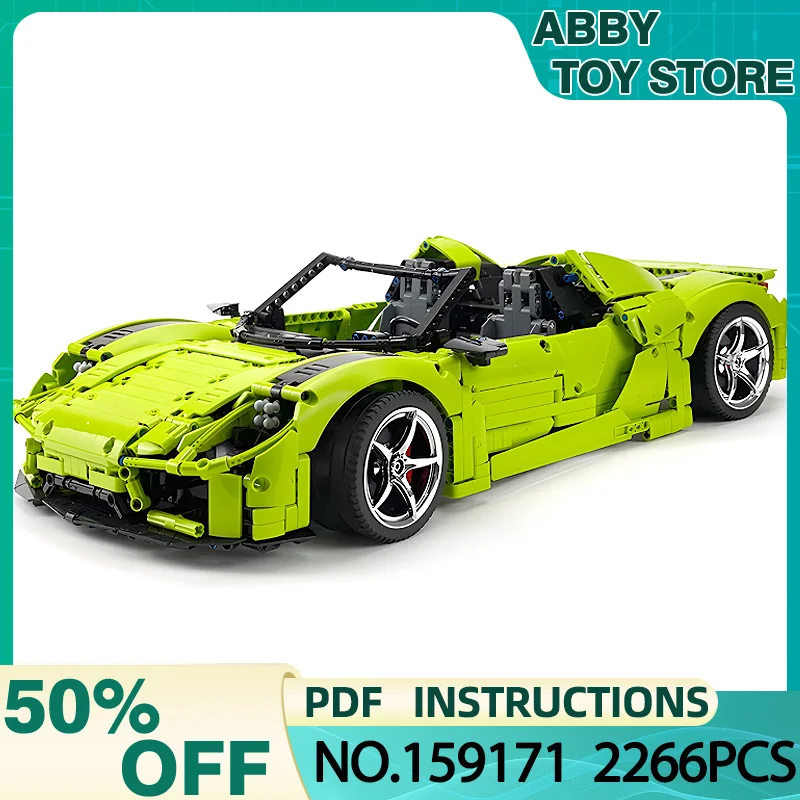 MOC 159171  Technical Super Sports Racing Car Building Blocks 1:8 Speed Vehicles 3D Puzzle Assembly Toy Christmas Gift For Kids