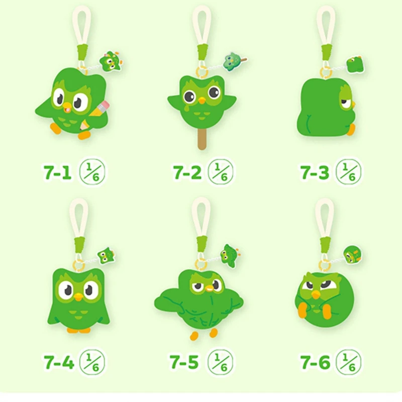 

Genuine Duolingo Scented Bag Charm Blind Box Anime Figure Mystery Box Handbag Pendant Bag Accessory Trendy Model Ornament Gift