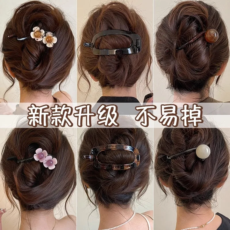 2024 New Style Hair Clip for Women Vintage Hairpin with A Twist Clip Simple and Elegant Design  Perfect Summer Hair Accessory