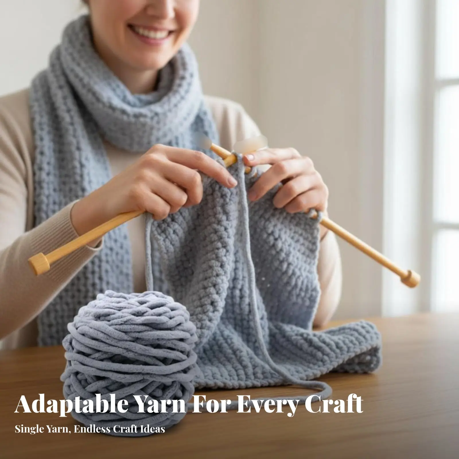 

Soft Ice Bar Chunky Yarn, Single Ply, Polyester, for Scarves, Blankets, Cowls, House Shoes, Multi-Color, DIY