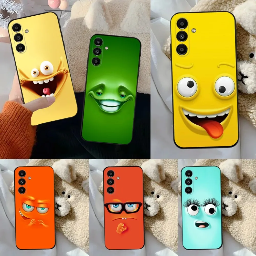 

funny face Phone Case For Samsung S24,23,22,30,21,10,9,Ultra,Plus,Lite,FE,5G Black Soft Case
