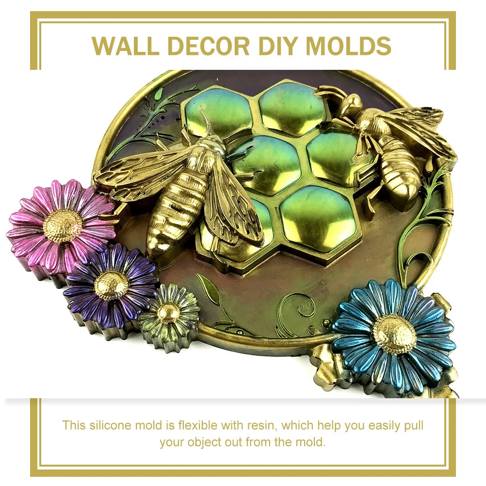 

2 шт. силиконовая форма в форме пчелы, гибкие DIY настенные художественные ремесленные формы для изготовления декора из смолы, форма для подвески в виде пчелы, настенный декор, формы для самостоятельного изготовления