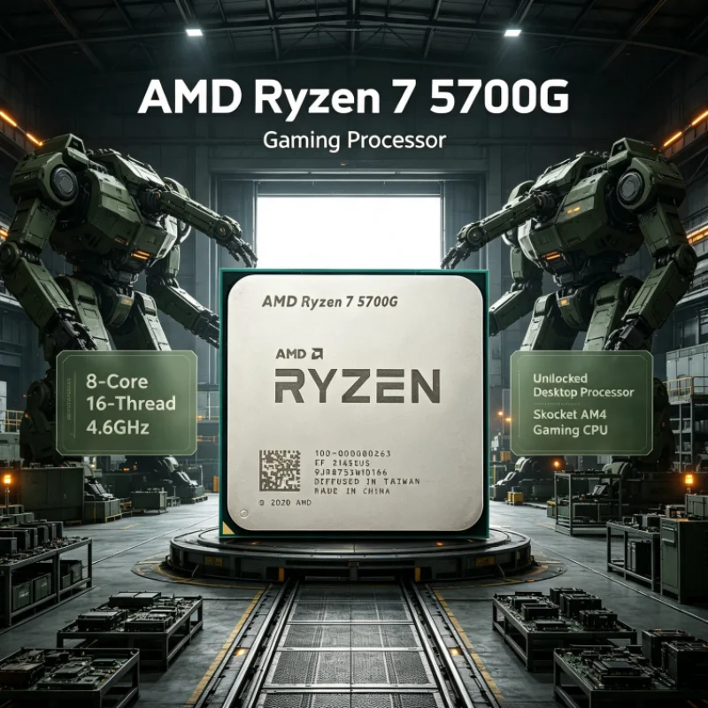 Ryzen 7 5700G Desktop CPU 7nm 4.6GHz 8-Core 16-Thread 16MB L3 Socket AM4 100-000000263