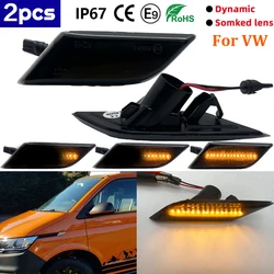 For VW Transporter T6.1 Facelift 2020-Up Dynamic LED Side Marker Lamps Turn Signal Light Plug&Play Error Free Waterproof IP67 2X