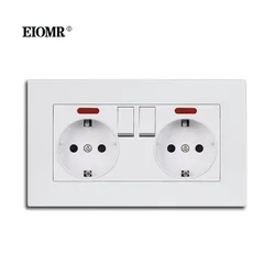 EIOMR EU Standard europeo presa di corrente a parete pannello PC ignifugo con USB 5V 2A e presa di corrente tipo C presa domestica