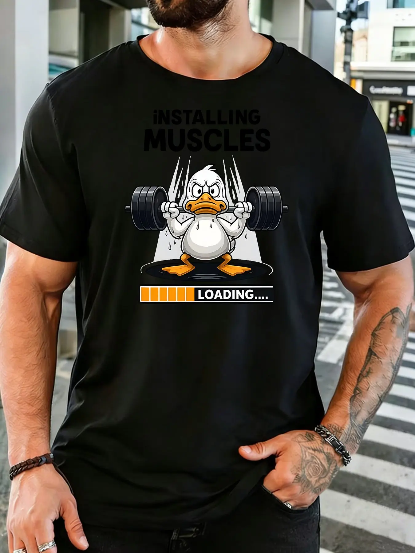 Fashion Mens White Basic Tee Geometric On Off Switch Text Print Simple Abstract Minimal Art Trend Casual Short Sleeve Shirts