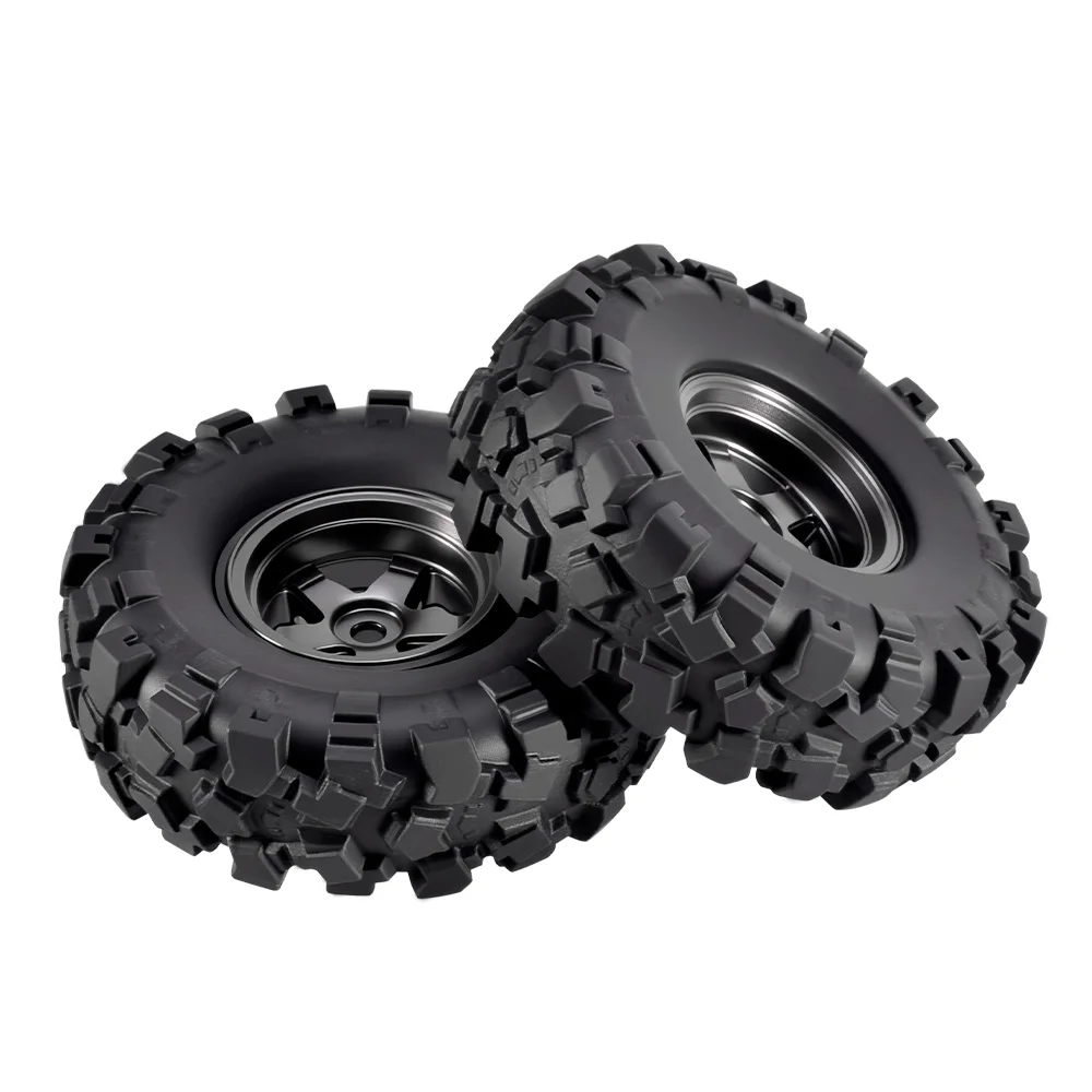 9IMOD 1/30 SCX30 RC Crawler CNC Metal Beadlock Wheels 39mm Rubber Tires Upgrade