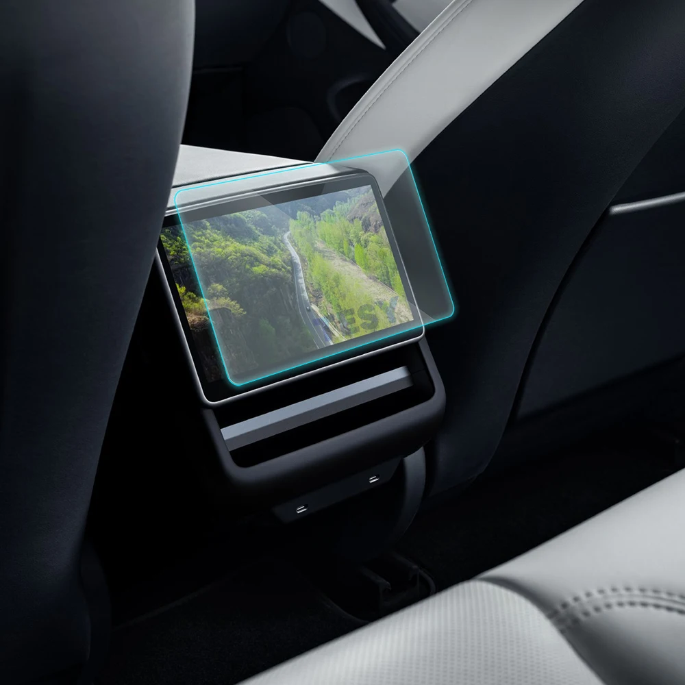 Film protecteur en verre trempé pour le nouveau modèle Tesla Y Launch 2025 modèle 3 Highland 2024, protection de commande centrale de rangée arrière