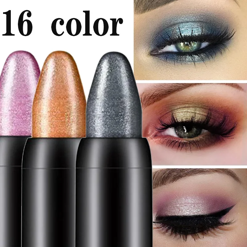 15 Color Eyeshadow Palette Lying Silkworm Pen Pearlescent Pen Long-lasting Waterproof Long-lasting Shiny Eyeshadow Pen Stick