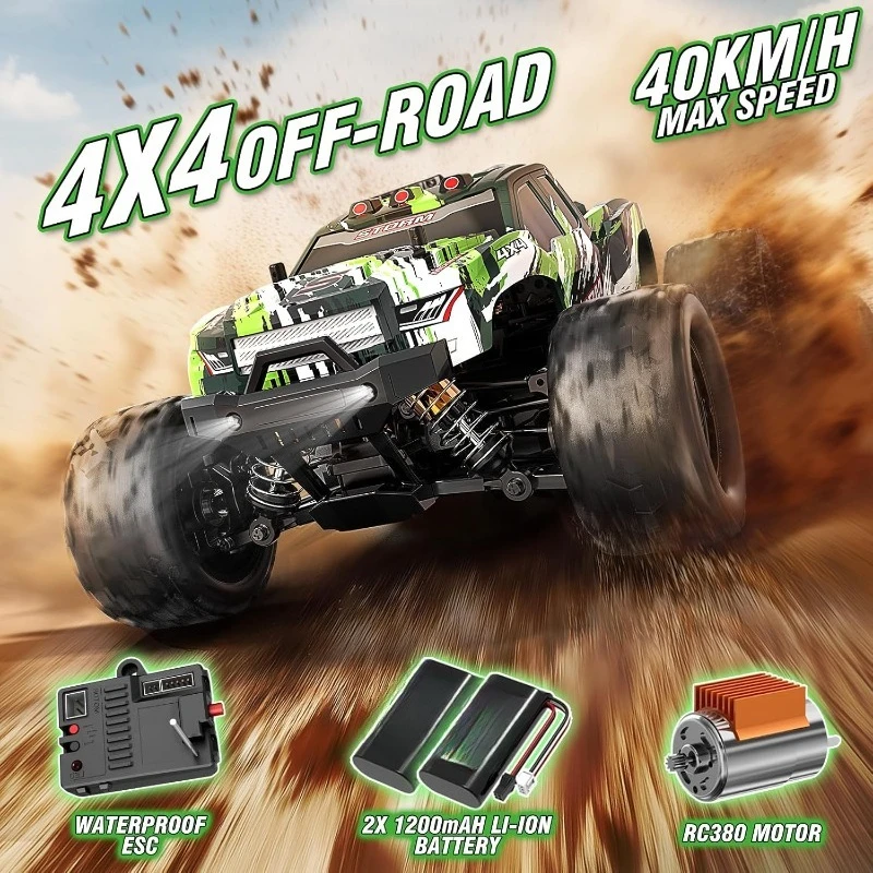 Auto RC 1:18 per adulti e ragazzi (HS18305), camion RC fuoristrada 4WD ad alta velocità veloce 40+ KPH, telecomando impermeabile 4X4