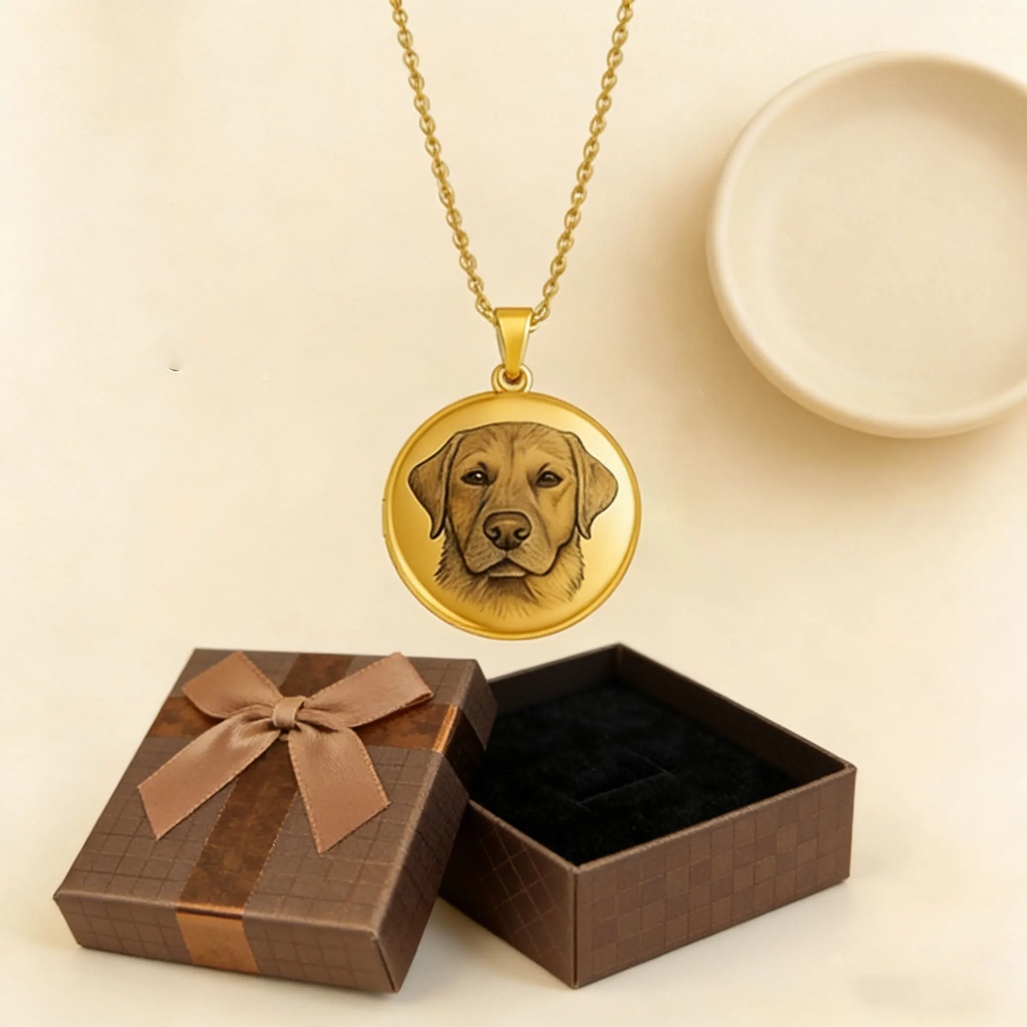 

DIY Custom Engraved Pet Photo Frame Necklace New Pet Memorial Stainless Steel Necklace Birthday Anniversary Gift Popular Jewelry