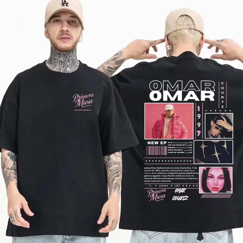 2025 الصيف عمر كورتز بريميرا موسى ألبوم جولة ميرش 100% القطن الخالص تي شيرت مطبوع الرجال الهيب هوب موضة عادية كم قصير #1