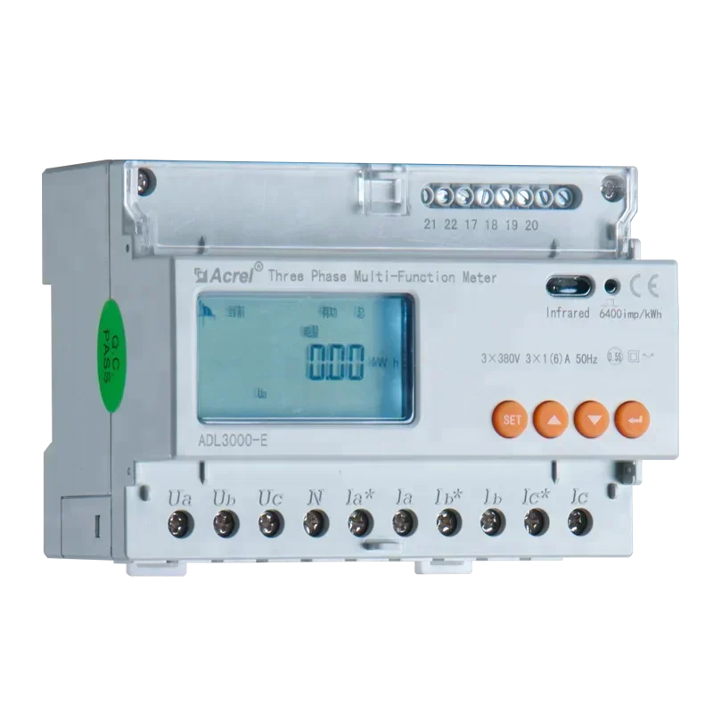 multifunction 3 phase din rail energy meter Acrel ADL3000-E digital voltage current power energy meter