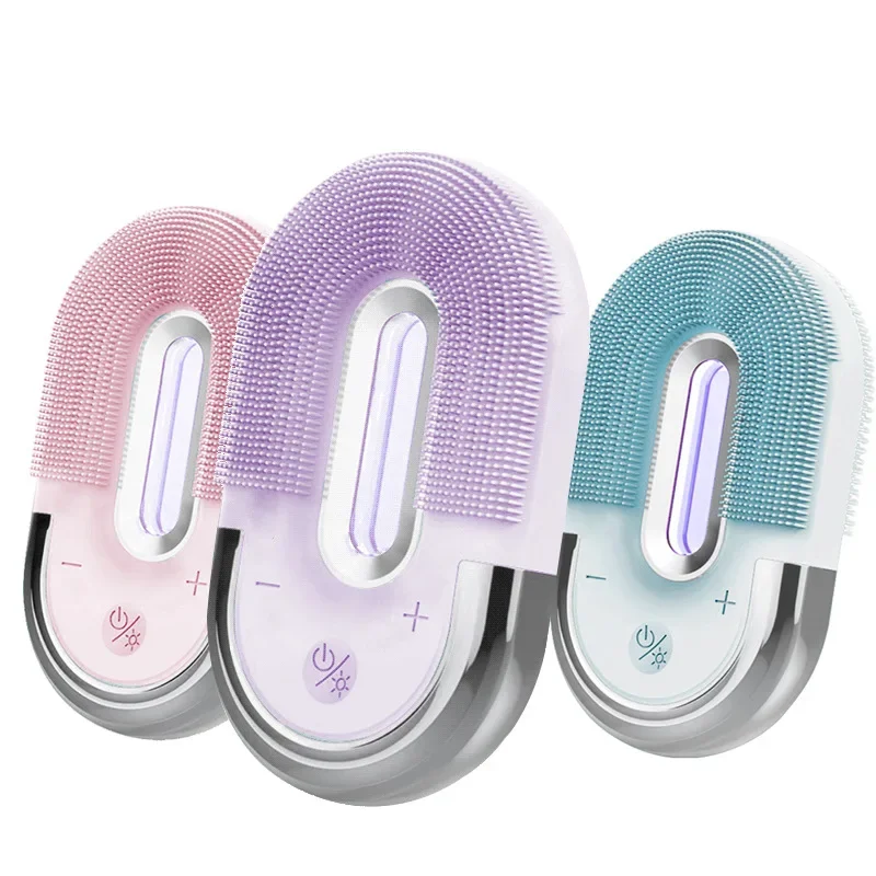 Free Shipping Silicone Gel Cleansing System Electric Facial Cleansing Instrument Waterproof Ultrasonic Beauty Face Cleaning