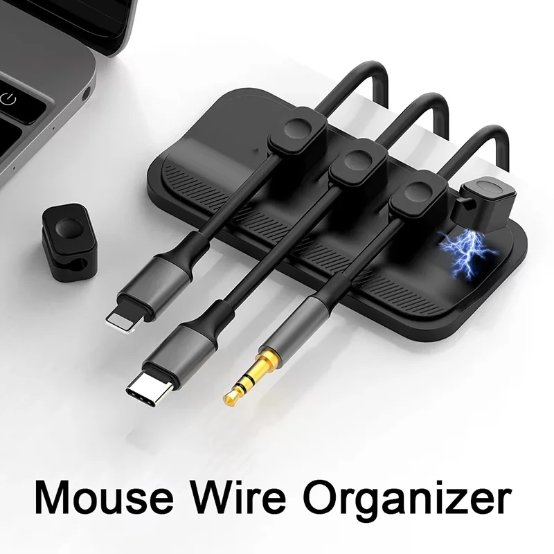 Magnetic Cable Management Cable Holder Clips Desk Multipurpose Cord Keeper Clips Mouse Keyboard Wire Organizer For Office Home