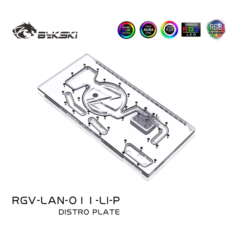 BYKSKI Acrylic Distribution Plates Water Tank Use for LIAN LI O11 Dynamic Case Computer Case / Combo DDC Pump RGV-LAN-011-LI-P