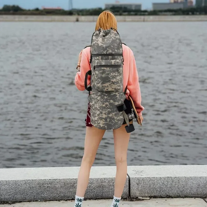 Großer Freediving-Rucksack mit langen Flossen, wasserdicht, leicht, Aufbewahrungstasche für Tauchausrüstung, Outdoor-Skateboard, Yoga, lange Flossen-Tasche