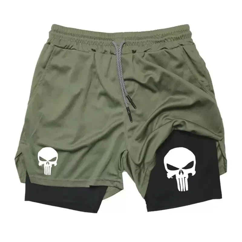 2-in-1 Men's Performance Shorts New Sports Quick Drying Shorts with Phone Pocket Comprehensive Summer Gym Fitness Running Shorts