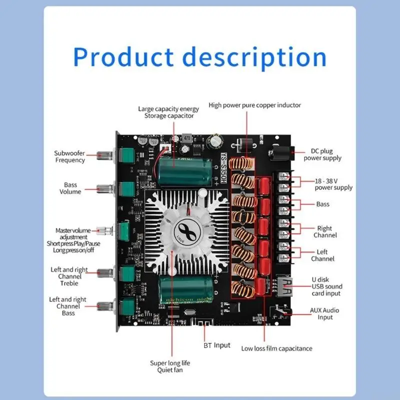 B03F YS-S350H TPA3251 2.1CH BT5.1 HighPerformance Power Amplifier Board 20hz-20khz view 5