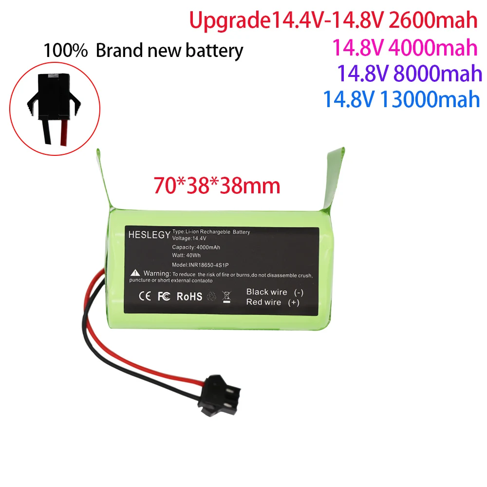 

14.4V 2600mAh 4000mAh 4S Battery for Conga Excellence 990 950 1090 1092 1190 1790 1990,for IKOHS NETBOT S14 S15 Vacuum Cleaner