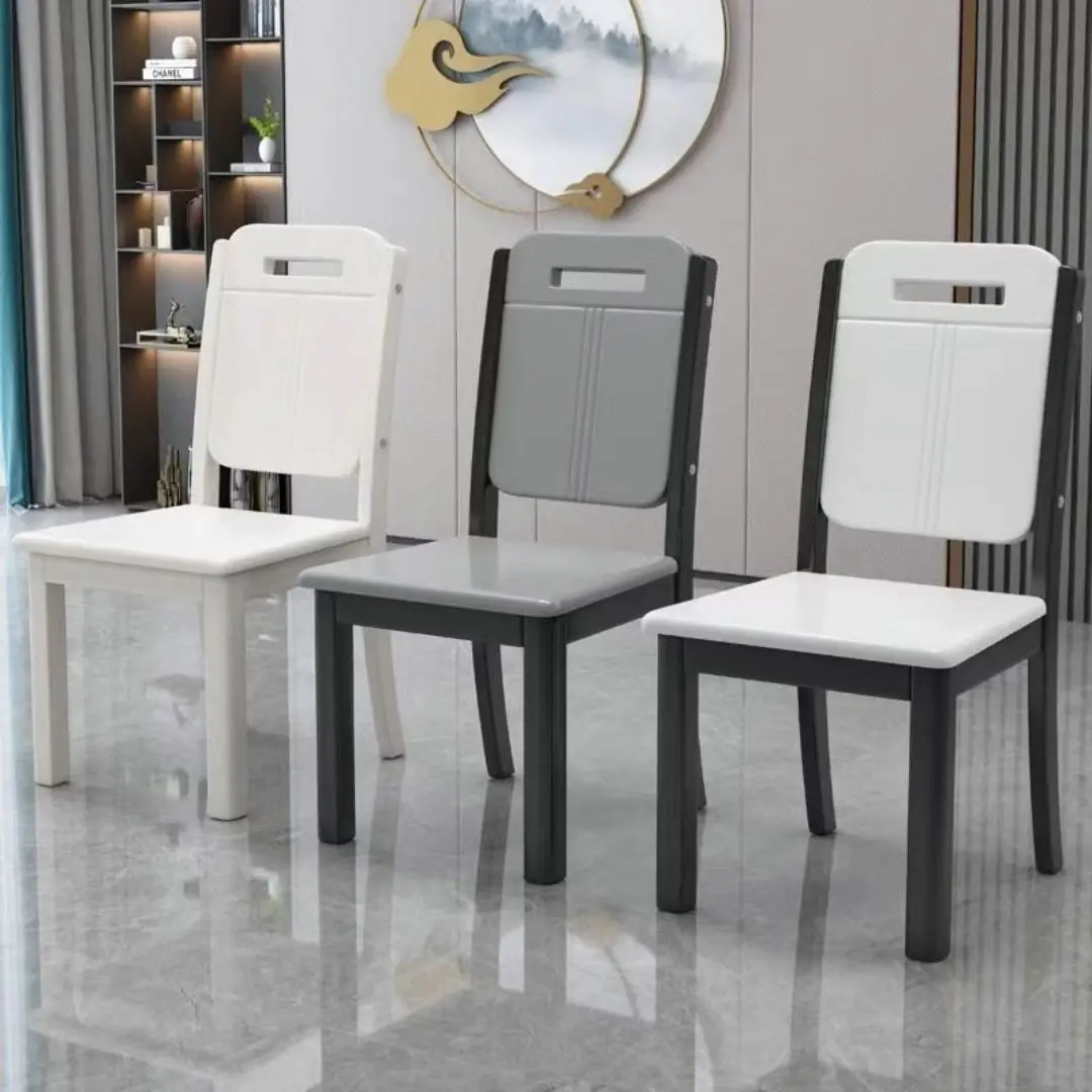 ￥#Factory Special Price Dining Chair- Solid Wood Backrest