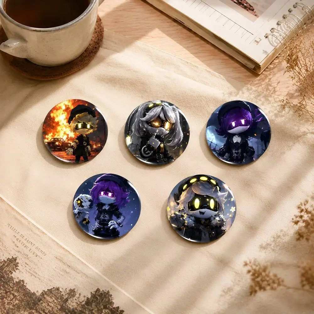 Murder Drones  Tinplate Brooch  Figure Icon Badge Handmade Brooches for Backpack Clothes Decoration