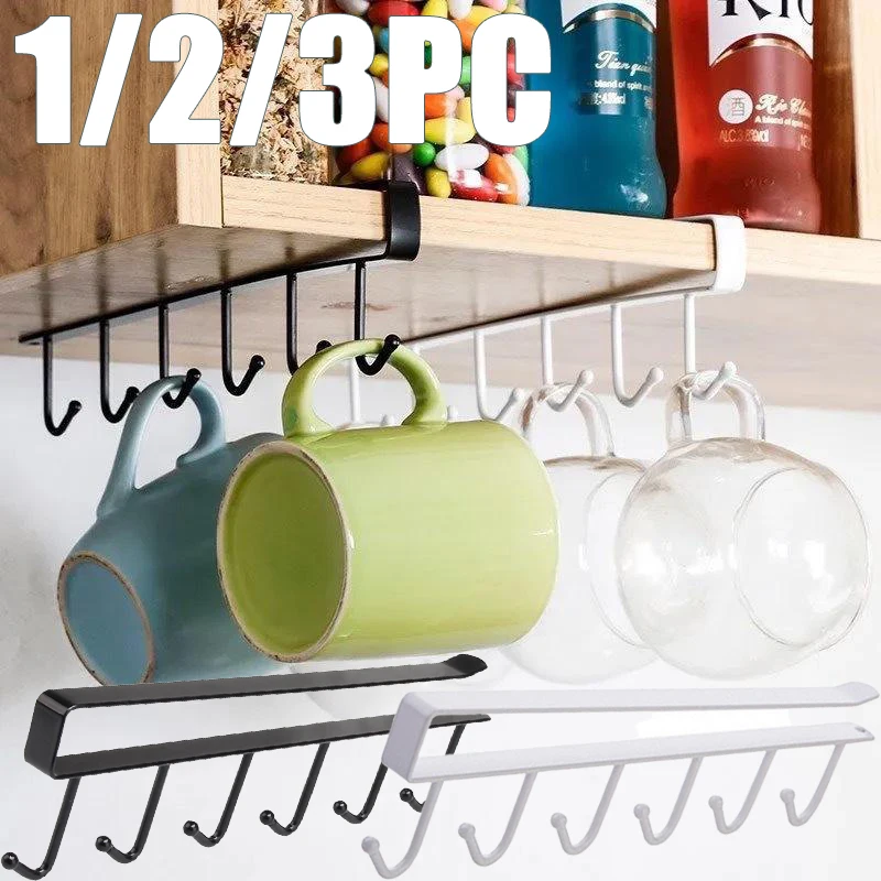 Estante de almacenamiento para armario de cocina, organizador de cocina y baño, sin perforaciones, 1/2/3 unidades