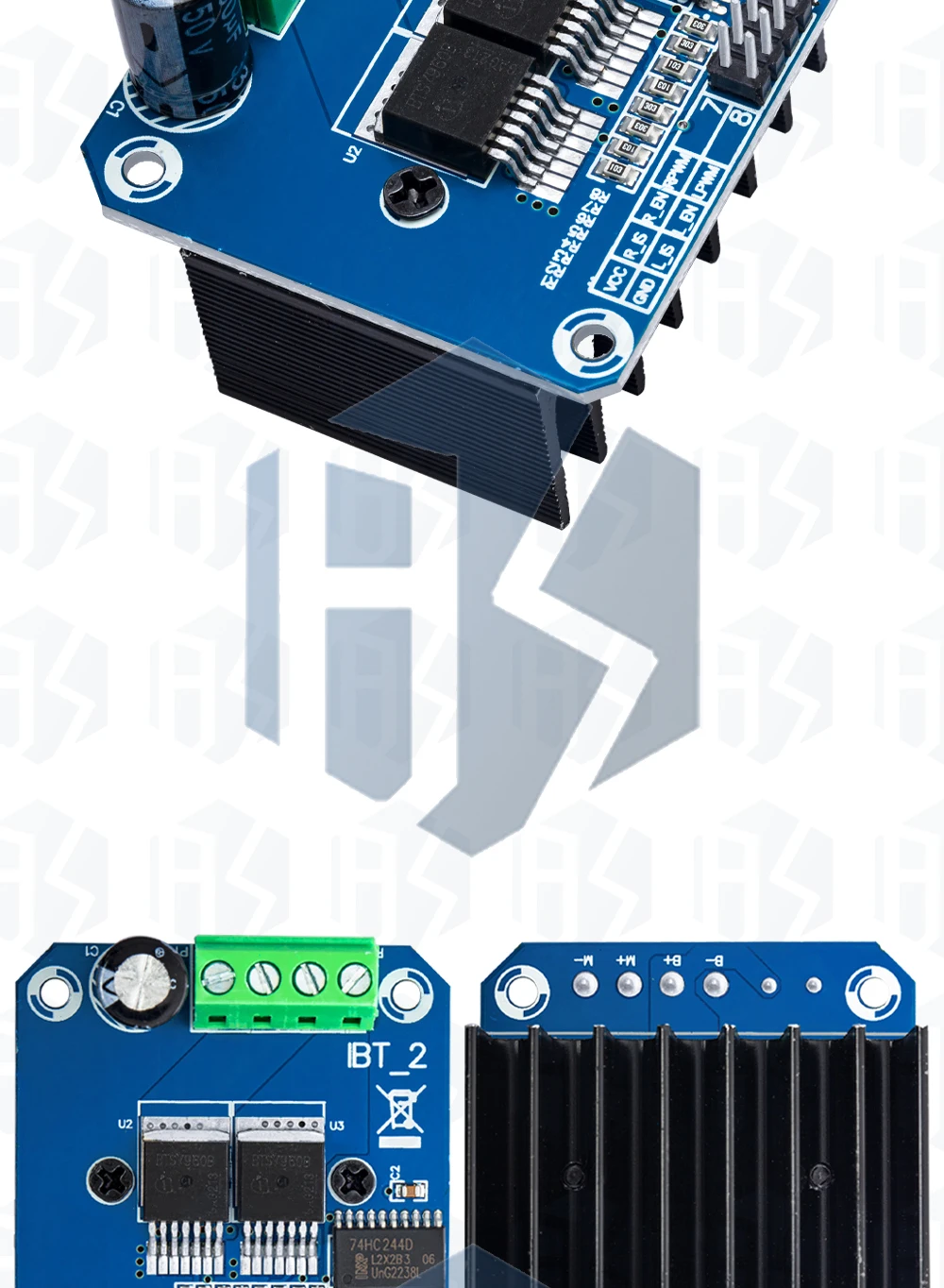 1 ~ 2PCS H-Brücke Hochleistungs-Motortreibermodul, DIY Smart Car Stromdiagnose für Arduino, Doppel BTS7960, 43A, EGBO – Detail 27