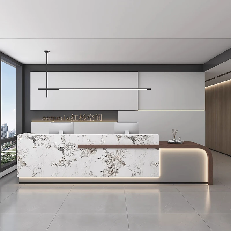 

Nordic Storage Reception Desk Modern Nordic Minimalist Reception Desks Classic Versatile Recepcion Mostrador Office Furniture