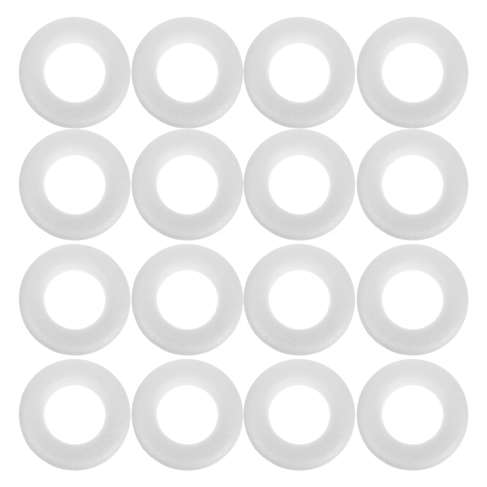 

25 pcs Foam Forms White Craft Circle Ring For Diy Christmas Decor Handmade Projects Holiday Party Polystyrene Wreath Ring