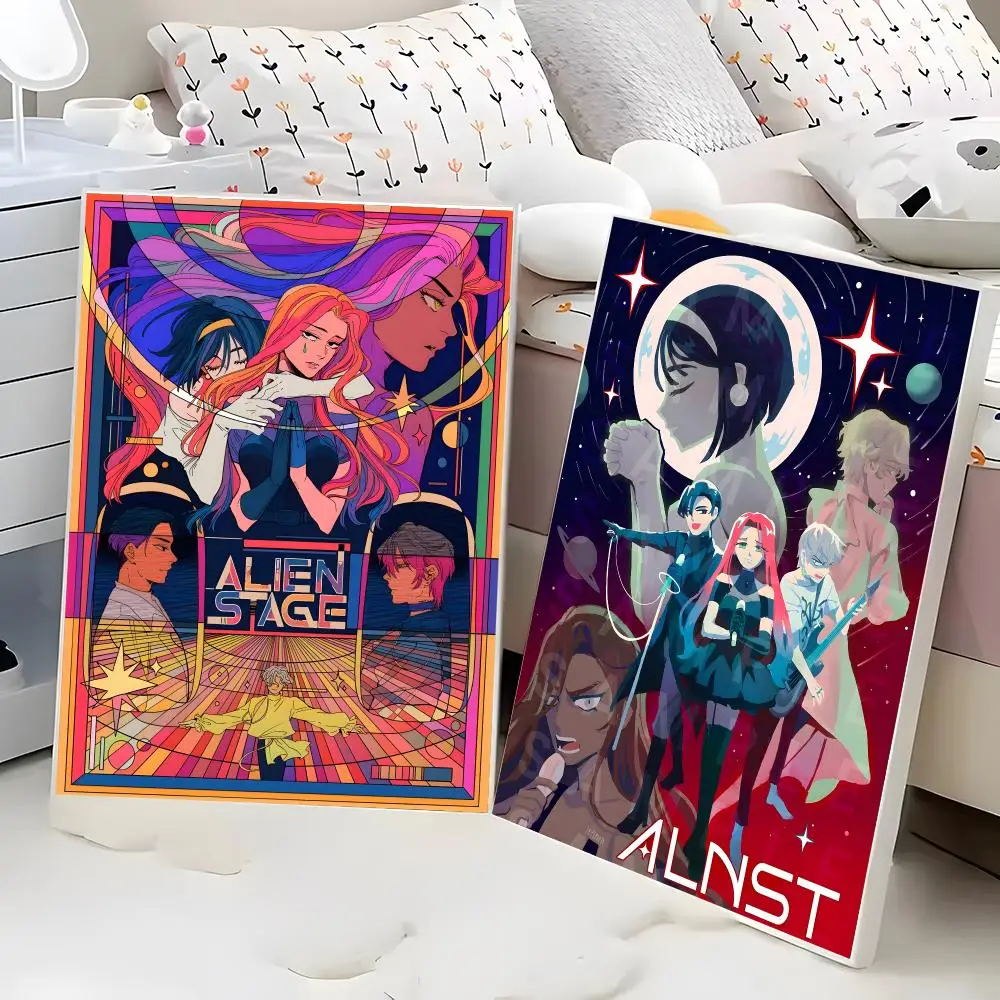 Alien Stage Mizi Sua VIVINOS Web Animation K-Pop Idol Dystopia Painting Calligraphy Poster Eco-Friendly Decor Frameless Canvas