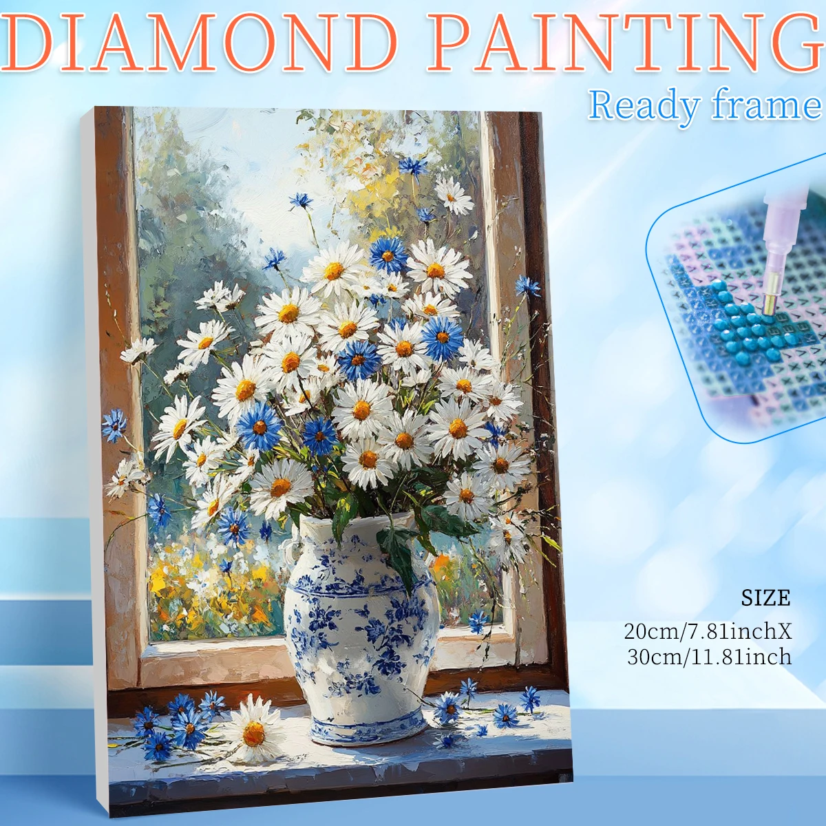 Art Craft Idea - RUOPOTY Framed Daisy Diamond Painting Kit