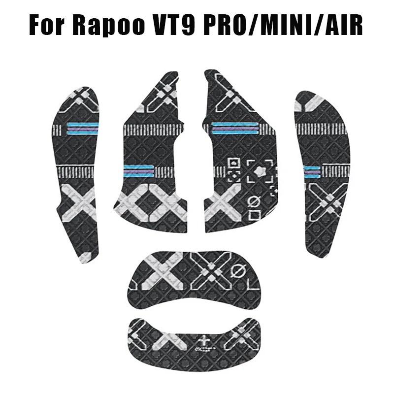 1Set Mouse Grip Tape Sticker For Rapoo VT9 PRO MINI AIR Non Slip Suck Sweat Black Gaming E-Sports Gamer Accessories