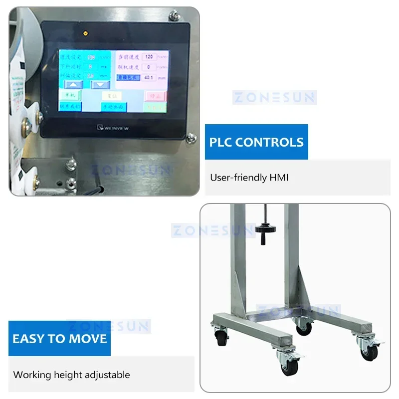 ZONESUN Dispenser Paket Otomatis Peralatan Pengemasan Makanan Pemotong Campuran Bumbu Campuran Bumbu Penyerap Oksigen ZS-PD1