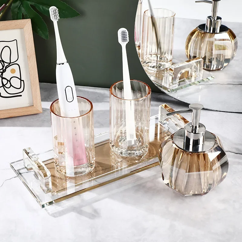 

Круглый геометрический стеклянный дозатор мыла, дозатор шампуня, аксессуары для украшения ванной комнаты, бутылка лосьона, поднос, ящик для хранения