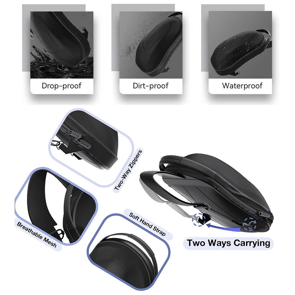 เคสสำหรับเดินทางเคสพกพาแบบพกพากระเป๋าใส่ของเดินทางสะพายไหล่เดียวสำหรับ meta Quest 3/2/Pico4 ultra แว่น VR