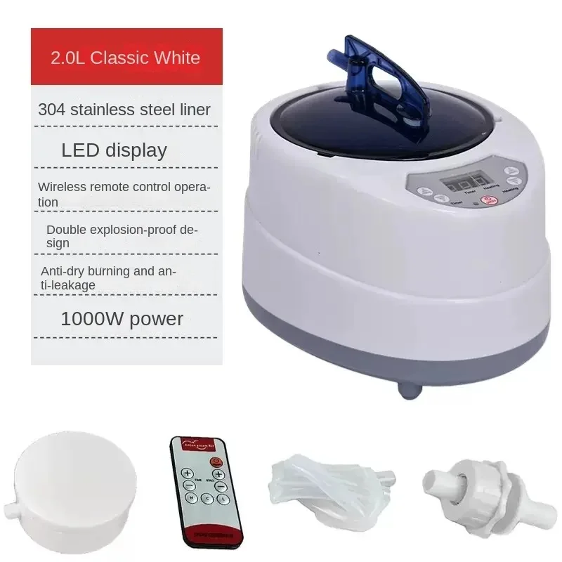 Generator Pary 220V/240V Wtyczka EU US 1000W Ulepszona Pojemność 2L Domowy Parownik do Sauny Parowy