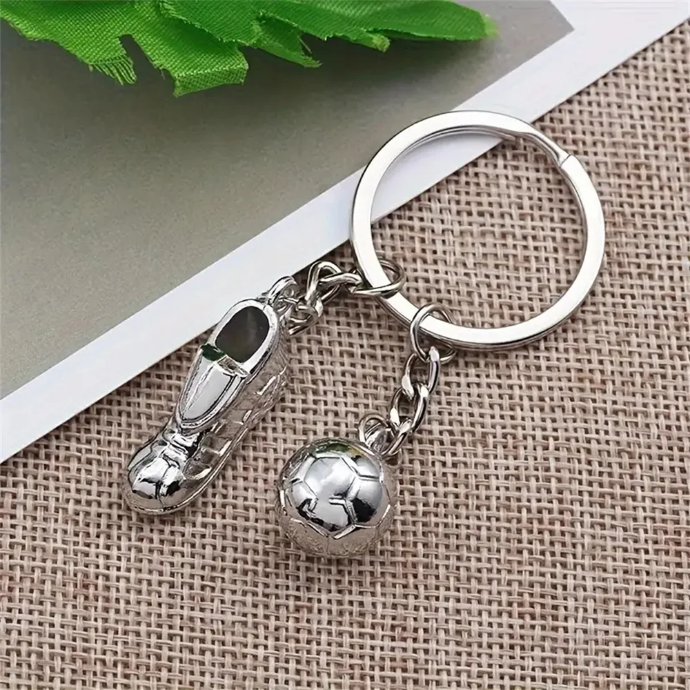 1 Pair Fashion Football Sneaker Shape Keychain For Men, Sporty Style Soccer Shoe Keychain For Best Friends  Keychain Keyring