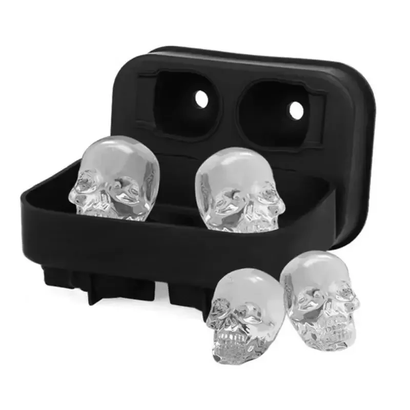 

Square Skull Ice Cube Maker Ice Ball Mold Silicone Ice Cube Trays for For Party Bar Summer Whisky Drinks Moldes De Silicona