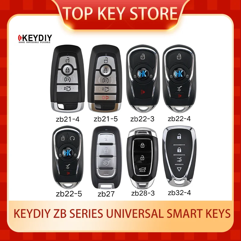 

10PCS KeyDiy Keyless Universal smart key zb21-4 zb21-5 zb22-3 zb22-4 zb22-5 zb27 zb28-3 zb32-4 ID46/47/48/49/4A KD900/MINI/X2/X4