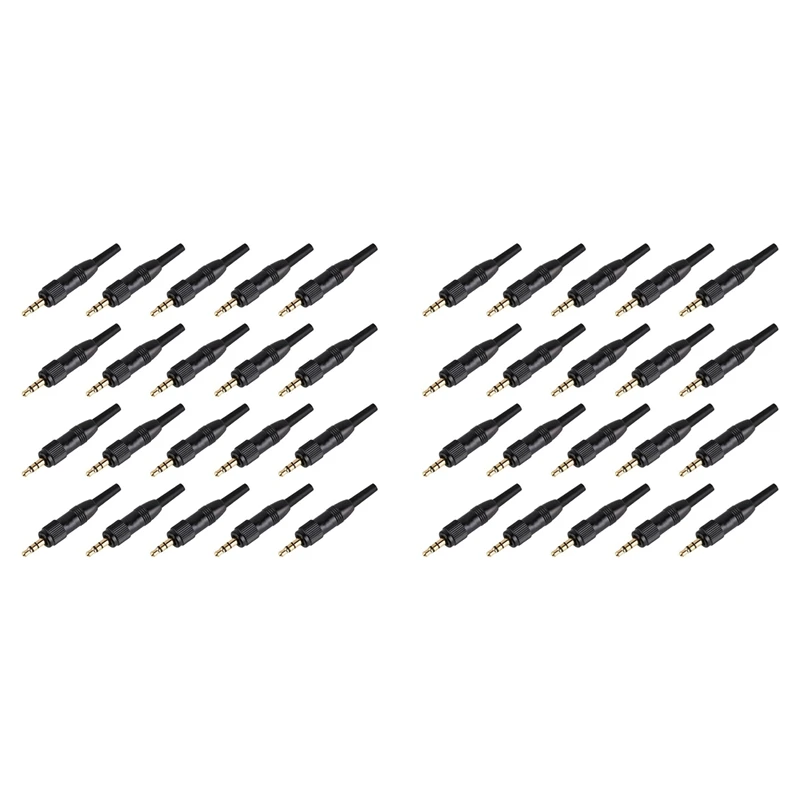

40 Pcs 3.5Mm Stereo Screw Locking Audio Lock Connector For Sennheiser For Sony Nady Audio2000s Mic Spare Plug Adapter