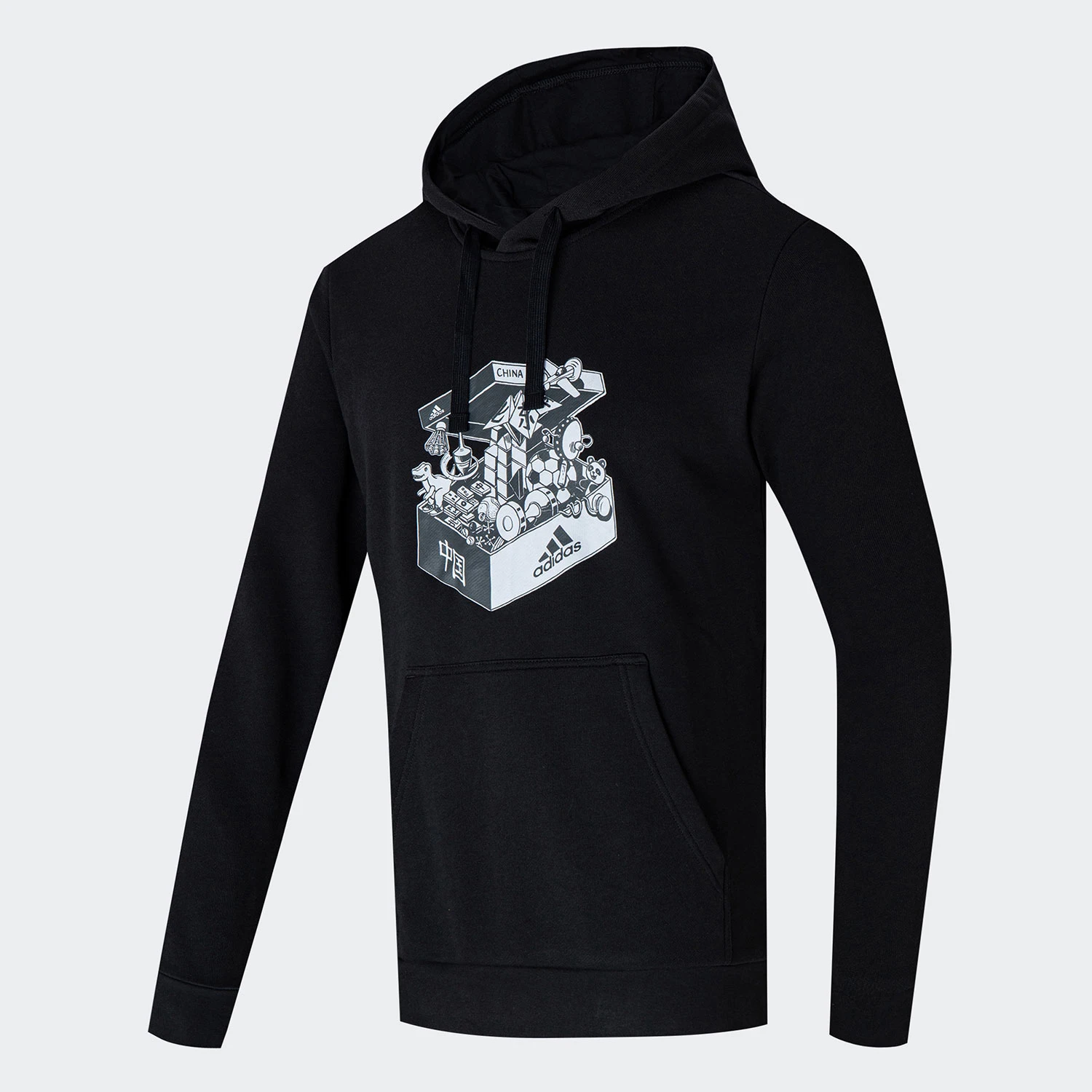 

Официальная оригинальная модная вязаная свободная мужская толстовка с капюшоном Adidas GS7691