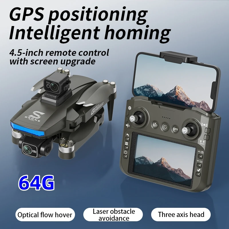 

2025 S19 Drone Brushless GPS 3-Axis Gimbal Professional 8K HD ESC 360° Obstacle Avoidance Optical Flow Positioning DC FPV Drone