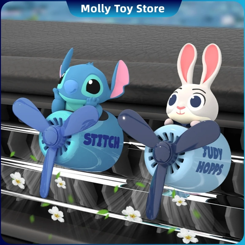 

In Stock Disney Characters Stitch Car Mounted Aromatherapy Air Outlet Decoration Interior Decoration Cartoon Decor Auto Toy Gift