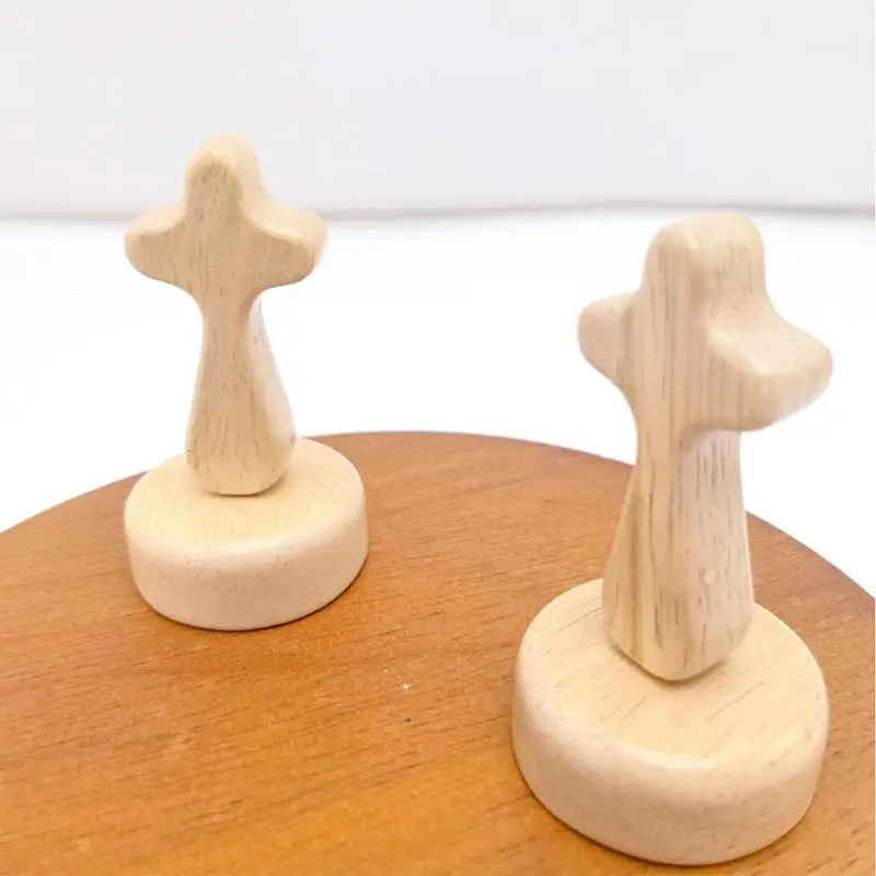 Wooden Cross Handheld Prayer Cross Ornaments Small Prayer Cross Encouragement Gift