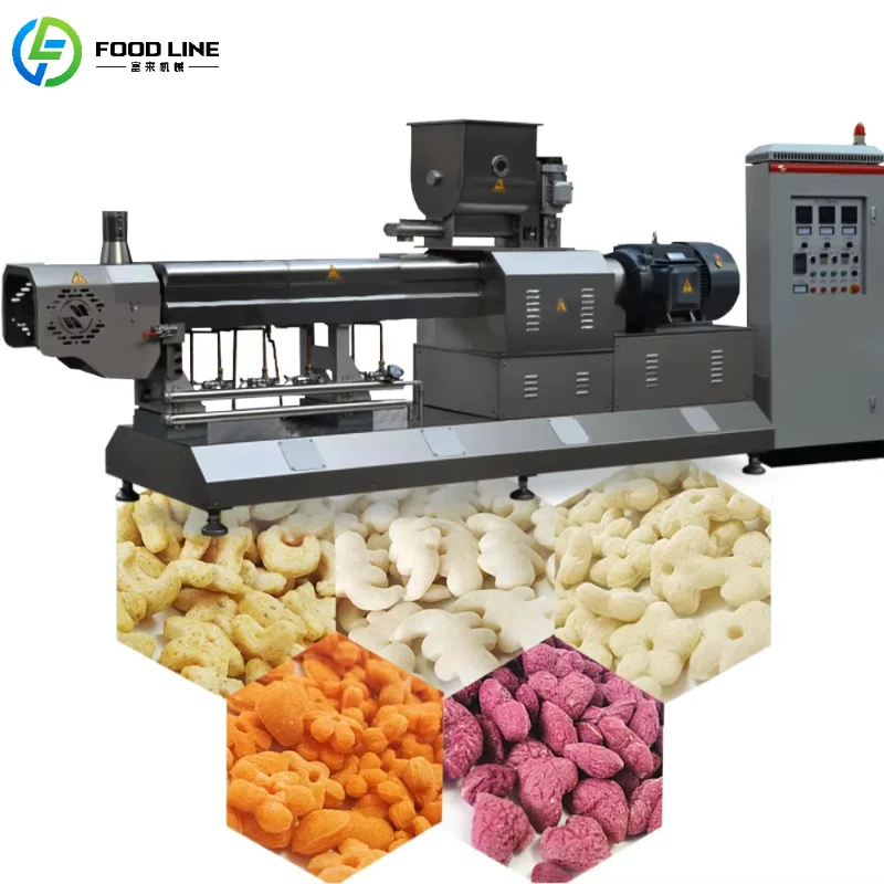Customized Industrial Puffed Food Production Line Automatic Temperature Control Puffed Snack Production Line Precise Baking
