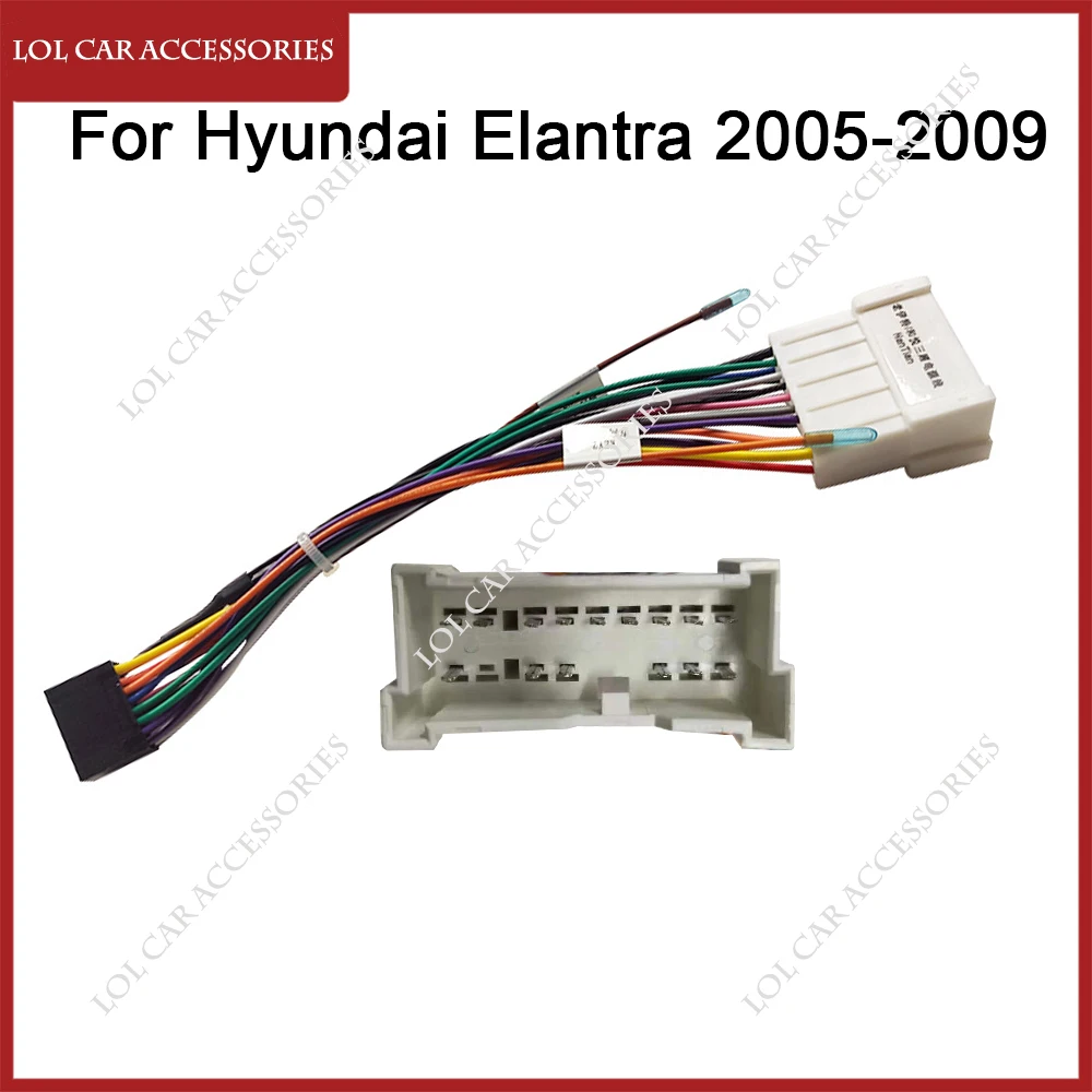 For Hyundai Elantra Tucson 2005-2009 Car Radio GPS MP5 Player Android Power Cable Canbus Panel Frame Wiring Harness
